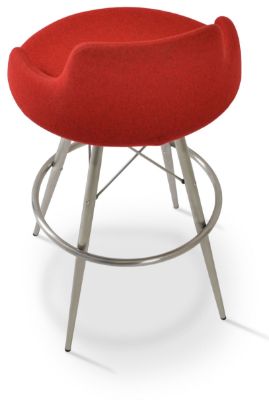 Show details for Dervish MW Bar Stool dervish mw_ssteels camira_red_tweed _cuz63 _3_ down