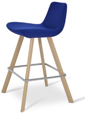 Show details for Pera Sword Bar Stool  pera_sword_counter camira_wool_ _royal_blue_oxford_ _cuz09_1_ down
