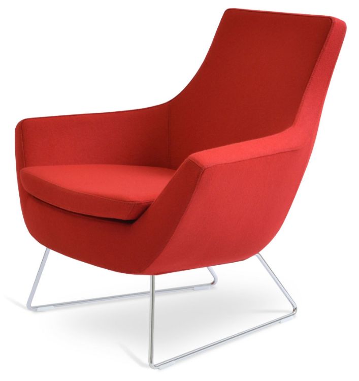 rebecca_armchair_wire_chrome_base camira_wool red _3_ down