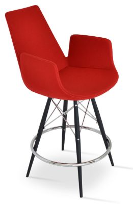 Show details for Eiffel Arm MW Bar Stool eiffel_arm _mw counter _black _camira_red down