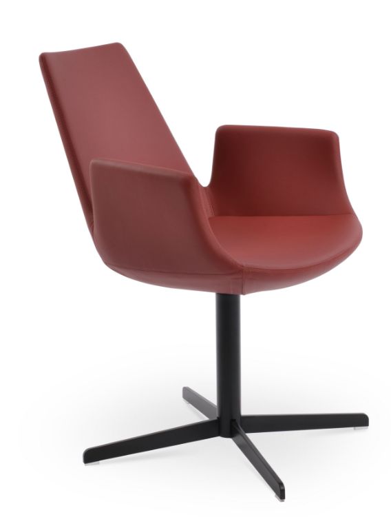 eiffel_arm_chair _4_staooor_black_finish _fsoft_eco_leather red 1