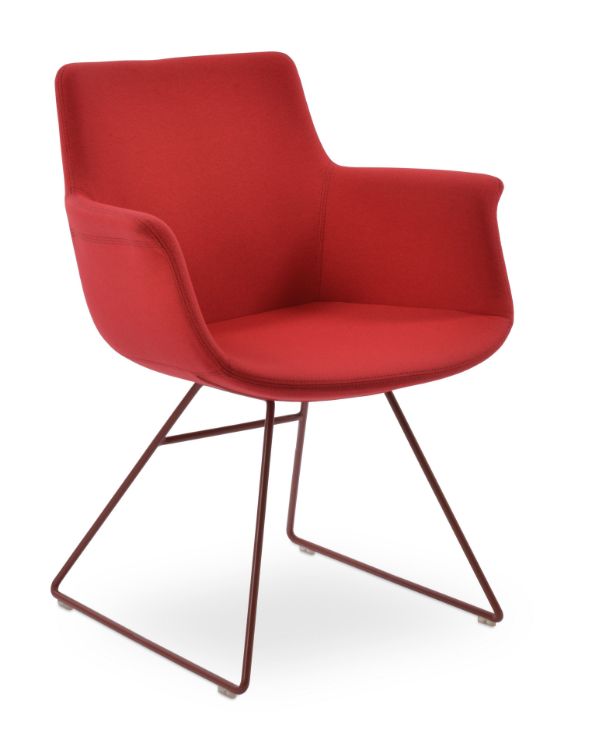 bottega_kkwire red_paint chair_ _camira_era_red_cse06_