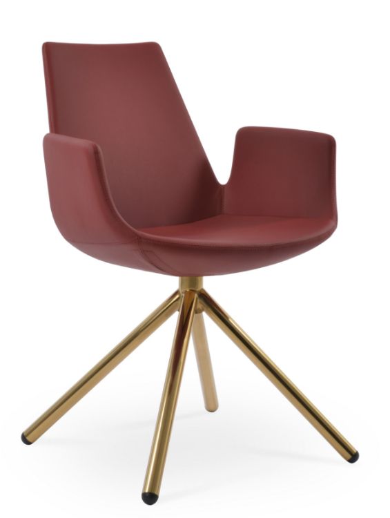 eiffel_arm_chair _sootick_gold _finish _fsoft_leatherette red _1_1