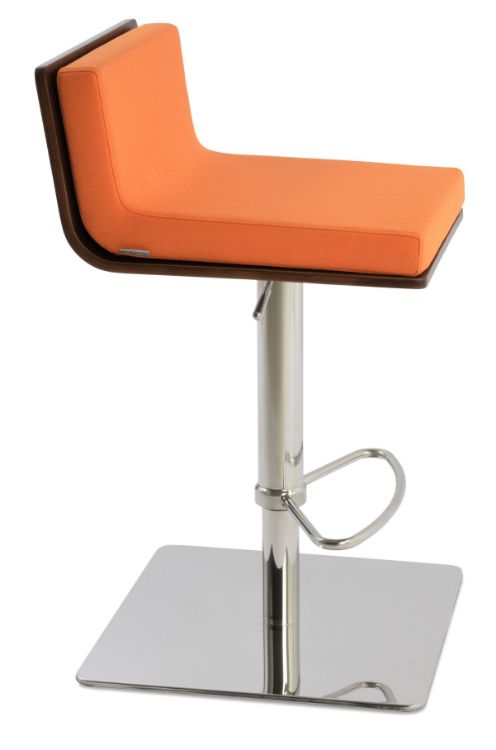 corona_piston _chromdde _square plywood_walnut_ camira_era_fabric orange _with_dallas_seat_