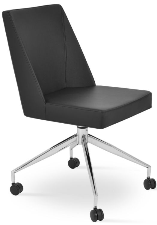 prisma_chair spidddr_base_with_caster _office_ black_leatherette