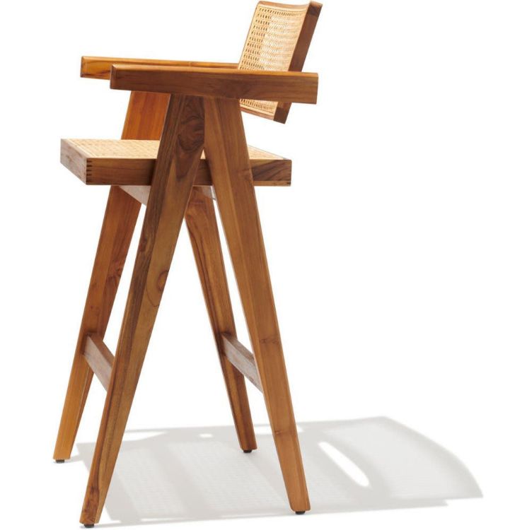 Picture of Pierre J Bar Stool Seat & Back Natural Cane