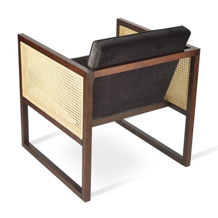 Picture of Cube Wood Wicker Lounge chair 
