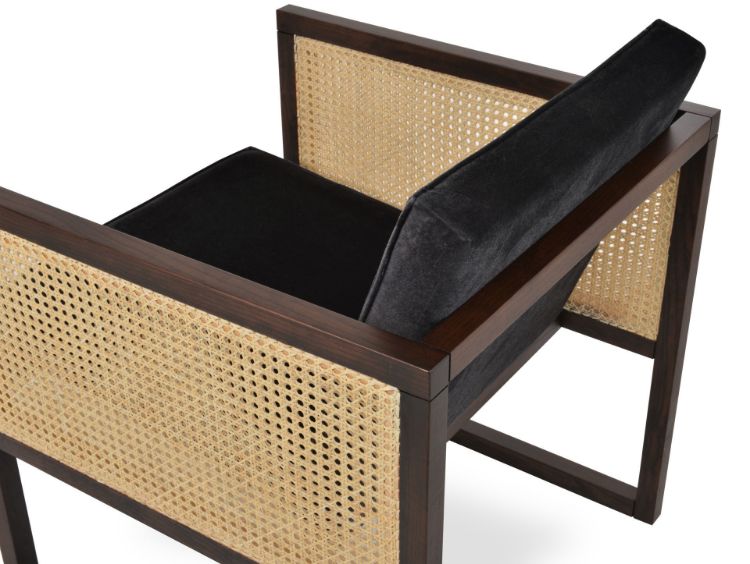 Picture of Cube Wood Wicker Lounge chair 