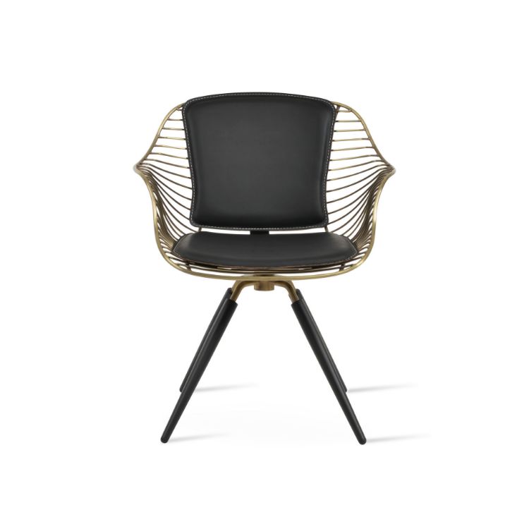 Picture of Zebra Carrot Swivel Dining Chair