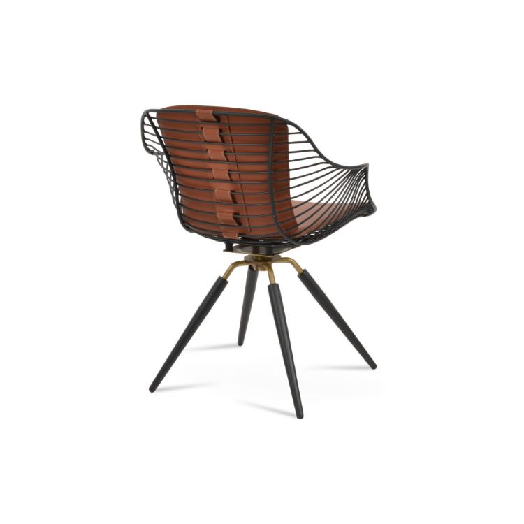 Picture of Zebra Carrot Swivel Dining Chair