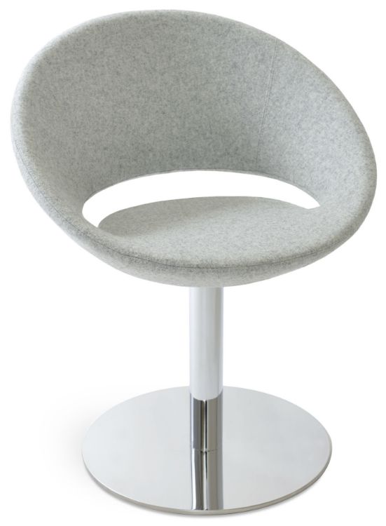 Picture of Crescent Round Swivel Dining Chair