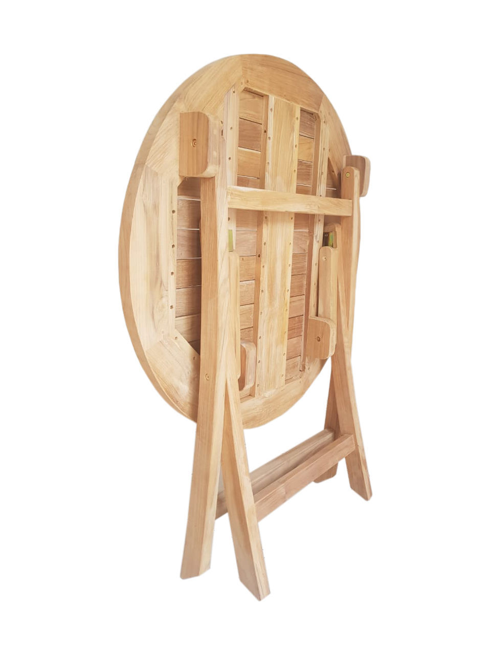 Pamela Teak Folding Round Dining Table Modern Luxury Furniture Store