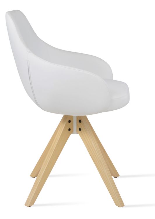 Picture of Gazel Arm Pyramid Swivel Dining Chair