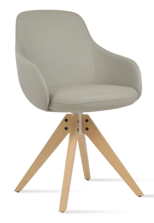 Picture of Gazel Arm Pyramid Swivel Dining Chair