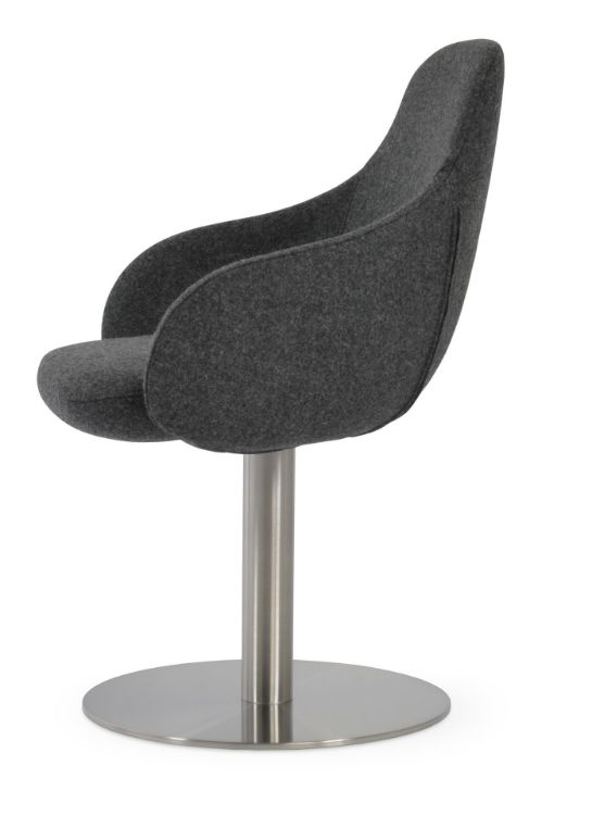 Picture of Gazel Arm Round Swivel Dining Chair