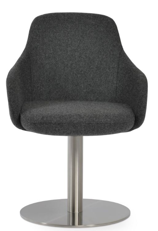 Picture of Gazel Arm Round Swivel Dining Chair