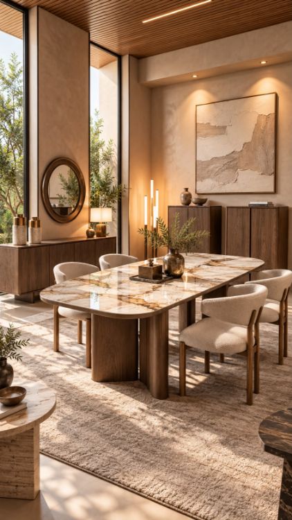 Picture of Mocha Ceramic Dining Table